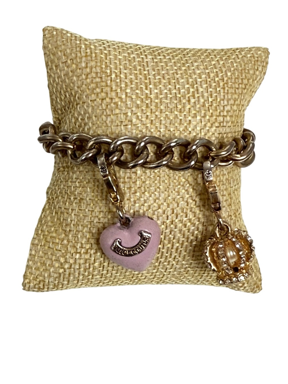 Juicy couture Chunky chain charm-Bracelet  with 2 removable charms